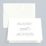 "Forever And" - Wedding Thank You Cards in Black Tie by Kim Dietrich Elam - Front
