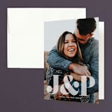 "His and Hers" - Wedding Thank You Cards in Dusk by Erin Deegan - Front