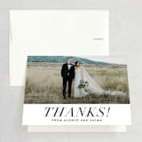 "Bad Dancing" - Wedding Thank You Cards in Dove by Amy Payne - Front