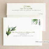 "Mixed Greenery" - Wedding Thank You Cards in Emerald by Susan Moyal - FREE Recipient Addressing