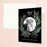 "Forest Crest" - Wedding Thank You Cards in Obsidian by Alethea and Ruth - Front