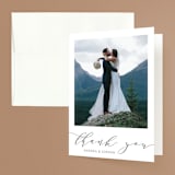 "Simplicity" - Wedding Thank You Cards in Smoke by Amy Ngo - Front