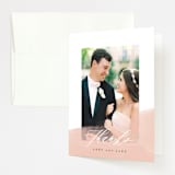 "Morning Mist" - Wedding Thank You Cards in Blush by Carrie ONeal - Front