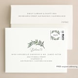 "Green leaf frame" - Wedding Thank You Cards in Limestone by Yaling Hou Suzuki - FREE Recipient Addressing