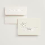 "Love Story" - Wedding Thank You Cards in Alabaster by Liz Conley - FREE Recipient Addressing