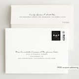"Library Square" - Wedding Thank You Cards in Charcoal by Meagan Christensen - FREE Recipient Addressing
