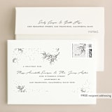 "A Sketched Wreath" - Wedding Thank You Cards in Concrete by Plain White Paper Co - FREE Recipient Addressing