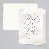 "Overjoyed" - Wedding Thank You Cards in Taupe by Ana Sharpe - Front