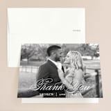 "Typography" - Wedding Thank You Cards in Pearl by lena barakat - Front