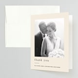 "Lineup" - Wedding Thank You Cards in Latte by Jennifer Lew - Front