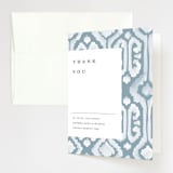 "Painted Ikat" - Wedding Thank You Cards in Frost by Liz Conley - Front