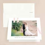 "Lettera" - Wedding Thank You Cards in Blush by Lauren Chism - Front