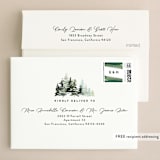 "Evergreens Watercolor" - Wedding Thank You Cards in Forest by Yao Cheng Design - FREE Recipient Addressing