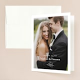 "Marlowe" - Wedding Thank You Cards in Classy White by Kelly Schmidt - Front