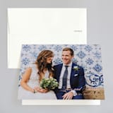 "Batikka" - Wedding Thank You Cards in Blush by Paper Raven Co. - Front
