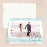 "New Wave" - Wedding Thank You Cards in Marine by Kaydi Bishop - Front