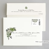 "Agave & Greens" - Wedding Thank You Cards in Ivory by Susan Moyal - FREE Recipient Addressing