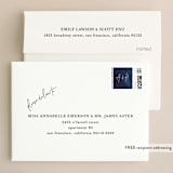 "Plain and Simple" - Wedding Thank You Cards in Sapphire by Chris Griffith - FREE Recipient Addressing