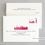 "Skyline Atlanta" - Wedding Thank You Cards in Magenta by Laura Condouris - FREE Recipient Addressing