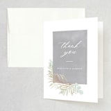 "In The Fall" - Wedding Thank You Cards in Slate by Ashlee Townsend - Front