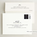 "Monogram a la Mode" - Wedding Thank You Cards in Midnight by Hooray Creative - FREE Recipient Addressing