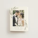 "Whispered Leaves" - Wedding Thank You Cards in Leaf by Kristie Kern - Front