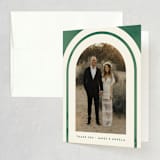 "Double Rainbow" - Wedding Thank You Cards in Cactus by Pink House Press - Front