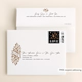 "Grand Natura" - Wedding Thank You Cards in Noir by GeekInk Design - FREE Recipient Addressing