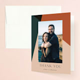 "Bold Geometric" - Wedding Thank You Cards in Terracotta by Morgan Kendall - Front