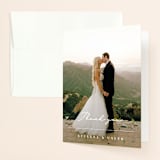 "Aligned" - Wedding Thank You Cards in Pearl by Michelle Taylor - Front