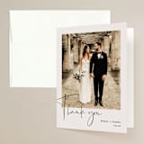 "stylist script" - Wedding Thank You Cards in Ivory by Cass Loh - Front