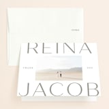 "Frame" - Wedding Thank You Cards in Granite by Lori Wemple - Front