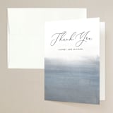 "Romantic Watercolor" - Wedding Thank You Cards in Mist by Sparkvites - Front