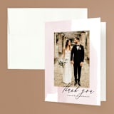 "Painterly" - Wedding Thank You Cards in Blush by Kelly Schmidt - Front