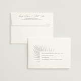 "Faded Palm" - Wedding Thank You Cards in Mist by Lauren Chism - FREE Recipient Addressing