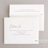 "Modern Traditionalist" - Wedding Thank You Cards in Butterscotch by Morgan Kendall - FREE Recipient Addressing