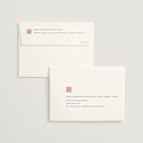 "Double Xi" - Wedding Thank You Cards in Cherry by fatfatin - FREE Recipient Addressing
