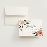 "Blossom" - Wedding Thank You Cards in Blush by Susan Moyal - Front