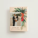"Tropical Oasis" - Wedding Thank You Cards in Coral by Joanna Griffin - Front