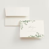 "Vining" - Wedding Thank You Cards in Eucalyptus by Kristie Kern - Front