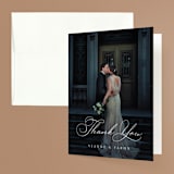 "Delicate Names" - Wedding Thank You Cards in Buttercream by Jessica Williams - Front