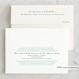 "Sea Crest" - Wedding Thank You Cards in Turquoise by Kaydi Bishop - FREE Recipient Addressing