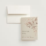 "Lovely" - Wedding Thank You Cards in Creme by Stardust Design Studio - Front