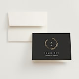 "Panache" - Wedding Thank You Cards in Onyx by Kristie Kern - Front