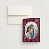 "Zardozi" - Wedding Thank You Cards in Amethyst by Mansi Verma - Front