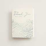 "waves" - Wedding Thank You Cards in Aqua by Jessie Steury - Front