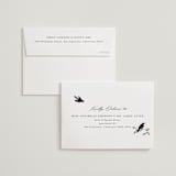 "LOVEBIRDS" - Wedding Thank You Cards in Cream by Elly - FREE Recipient Addressing