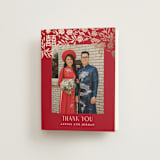 "Garden Vines" - Wedding Thank You Cards in Ruby by Yaling Hou Suzuki - Front