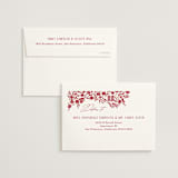 "Garden Vines" - Wedding Thank You Cards in Ruby by Yaling Hou Suzuki - FREE Recipient Addressing