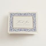 "Tiled Romance" - Wedding Thank You Cards in Dynasty Blue by Ana de Sousa - Front